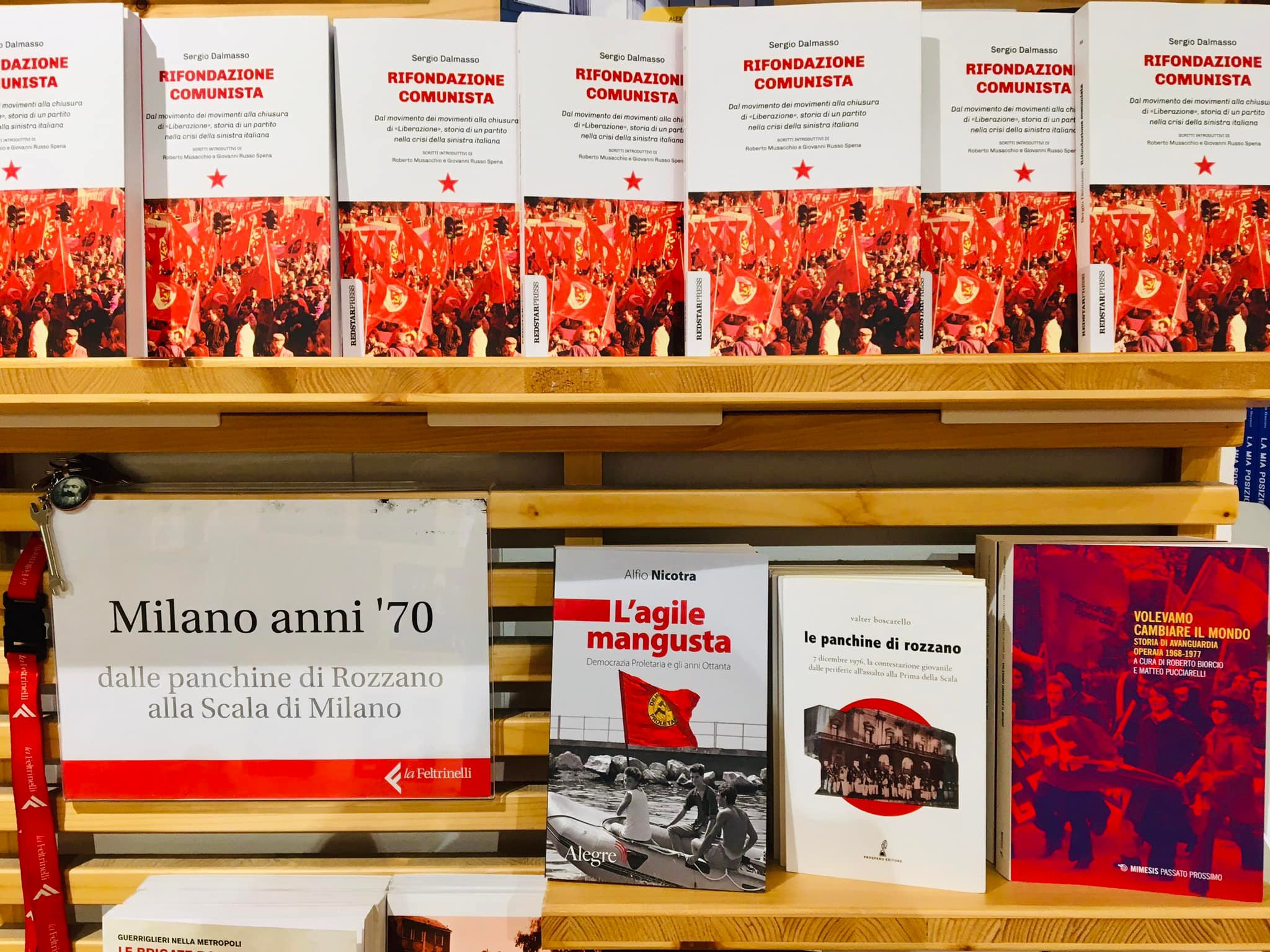 Riepilogo presentazione libri, Libreria Milano libro sulla storia di Rifondazione Comunista di Sergio Dalmasso