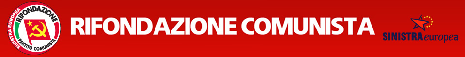 Banner del sito web ufficiale del Partito della Rifondazione Comunista