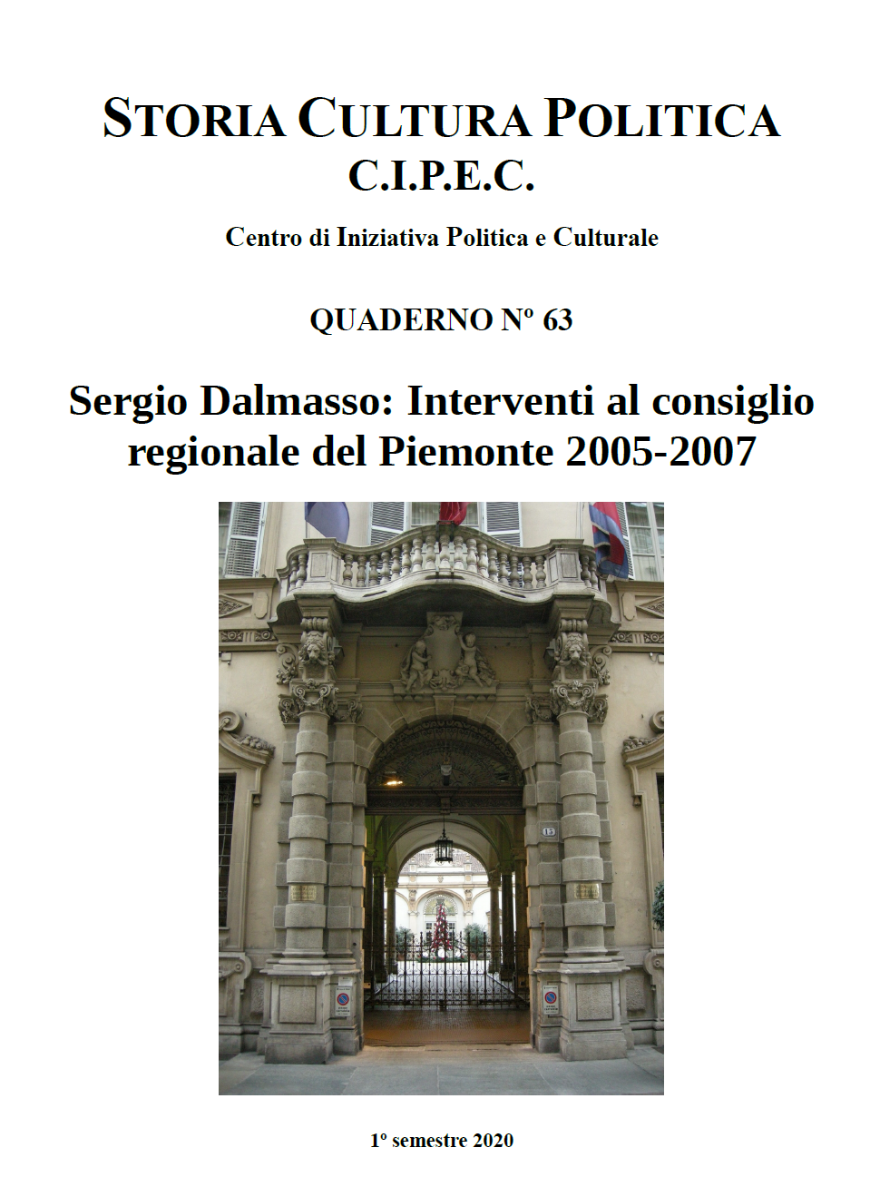 Copertina del Quaderno CIPEC Numero 63