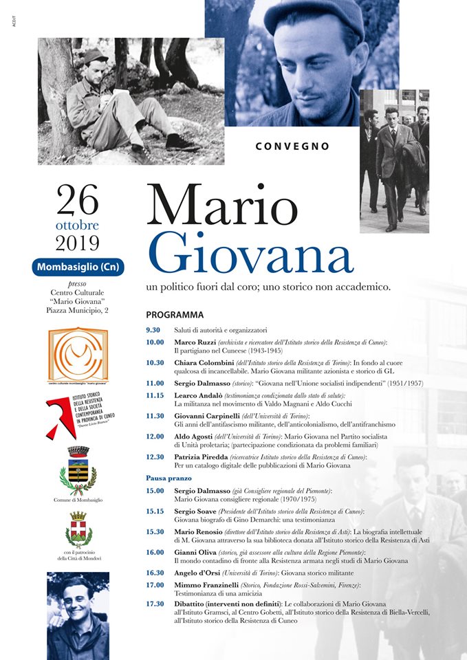 Convegno Mario Giovana un politico fuori dal corso, uno storico non accademico