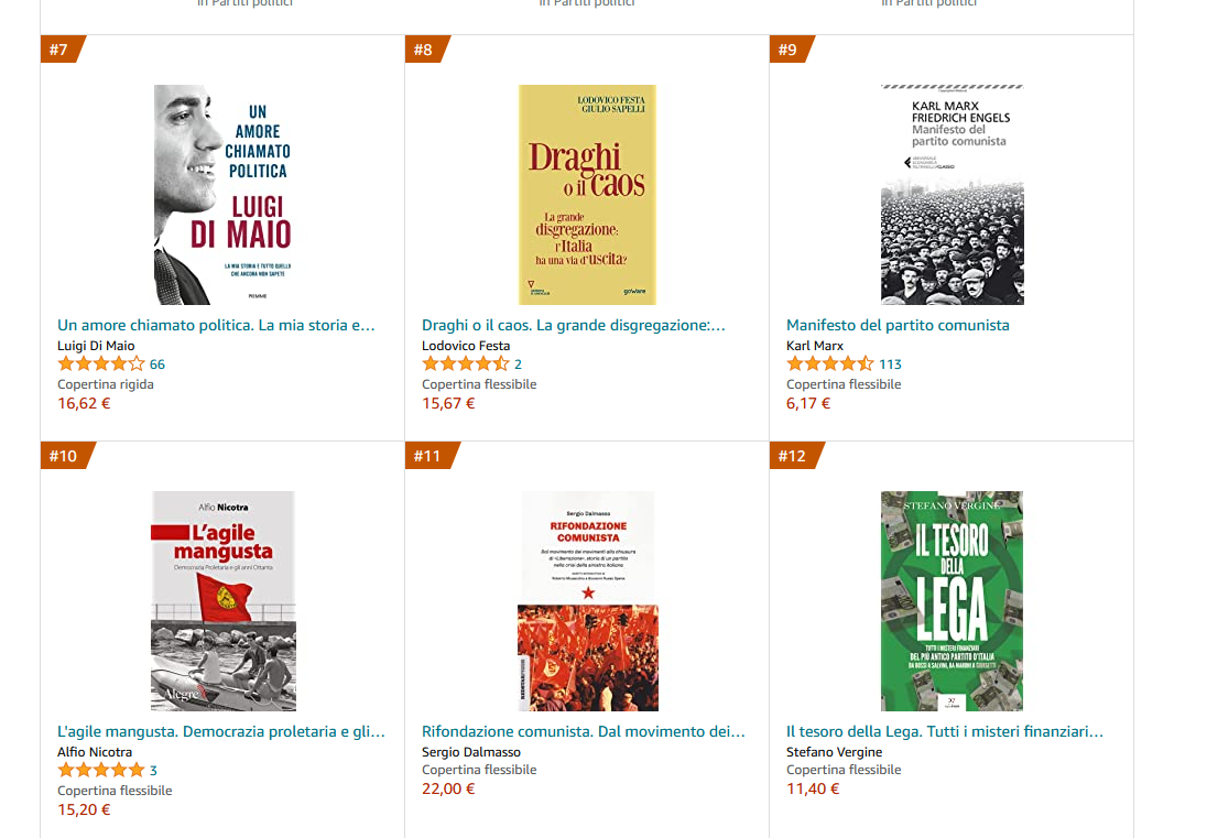 Amazon libro in classifica