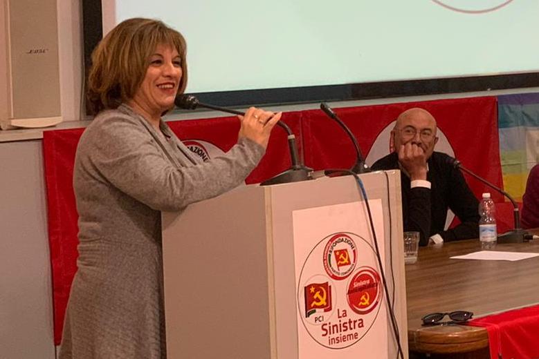 Antonella Marras sindaca di Genova durante la campagna elettorale