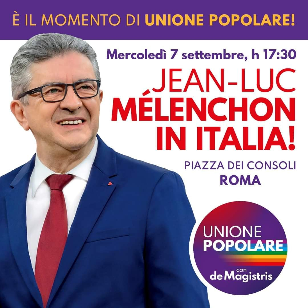 Mélenchon a Roma, Jean-Luc Mélenchon-vota Unione Popolare