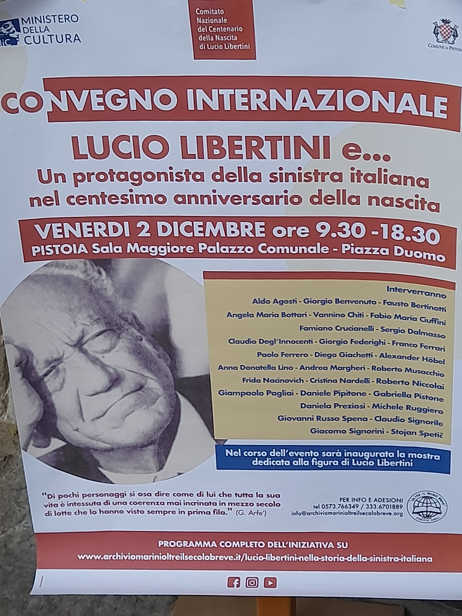 Convegno internazionale Lucio Libertini, Pistoia 2 dicembre 2022 Relazione di Sergio Dalmasso