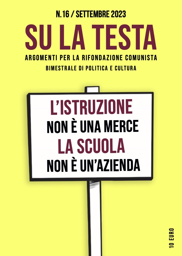 Copertina del numero 16 settembre 2023 di Su la testa