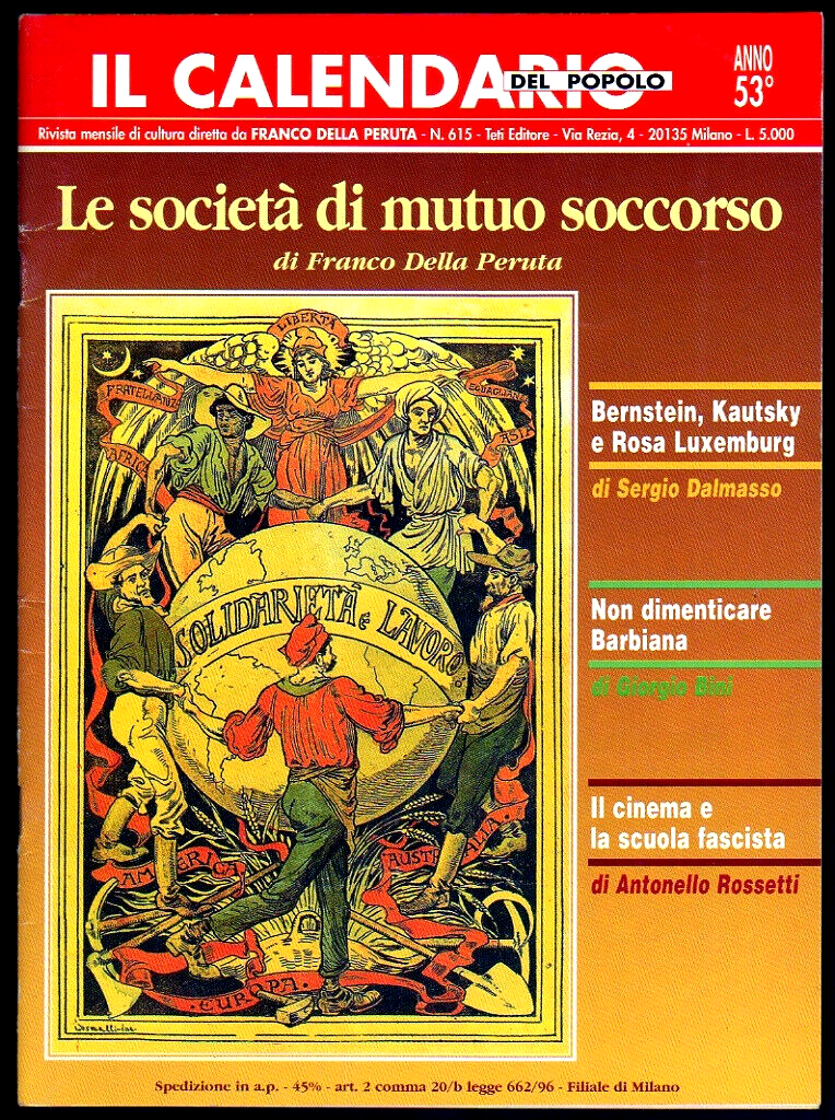 Bernstein Kautsky e Rosa Luxemburg copertina calendario del popolo 615